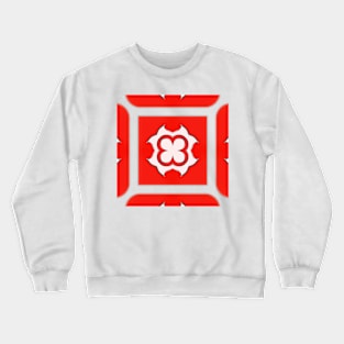 Bright Red Kaleidoscope Pattern (Seamless) 20 Crewneck Sweatshirt